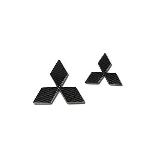 XCBW Emblema de Logotipo para capó/Tapa de Maletero Trasero Maletero de Puerta Trasera, Adhesivo 3D, para M-itsubishi Outlander 2016-2020,Negro