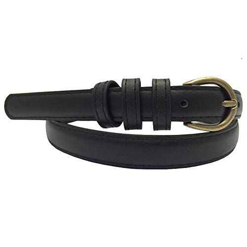 XZQMPTF Cinturón para Mujer Hebilla de Hebilla Cinturón Casual para Mujer Cinturón de Simplicidad Retro Cinturón de Marea Corriente para Mujer Cinturón de guarnición para Mujer F Nuevo Oro Negro