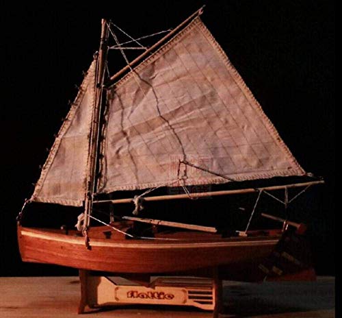 YZ-YUAN Decoraciones para la Sala de Estar Kits de construcción de Modelos de embarcaciones Modelo de Barco Kit de Barco Escala 1/30 Modelo de ensamblaje Flattie Modelo de Barco de Vela de Madera cl