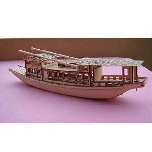 YZ-YUAN Decoraciones para Sala de Estar Modelo de velero clásico Chino Jiangnan Modelo de Barco de recreo Escala 1/50 Kit de Modelo de Barco del Lago Sur para Regalo