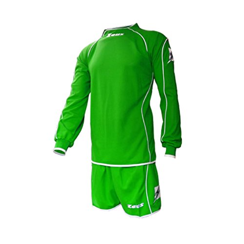 Zeus Kit ISEF Equipaje DE Futbol Camiseta Y Calzoncillos Deporte Y AIRELIBRE Verde/Blanco (XL)