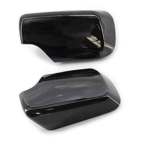 ZHAOOP Par de Tapas de Espejos retrovisores para BMW E46 / E39 3/5 Series 1998-2005 Negro Brillante 51168238375 51168238376   Cubierta Lateral del Espejo (Color: Negro) -Negro