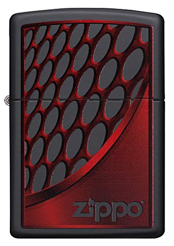 Zippo Red and Chrome - Encendedor de Gasolina (latón, Aspecto de Acero Inoxidable, 1 x 6 x 6 cm)