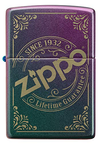 ZIPPO Zippo 60005527 - Mechero de Gasolina Recargable con Logotipo de Iridescent en Caja de Regalo, Multicolor