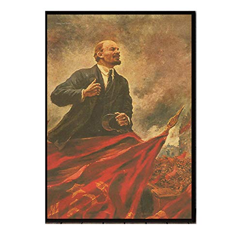 ZQXXX Lenin on The Tribune Art Cuadros abstractos Pinturas para impresiones de sala de estar y póster Arte de pared Decoración del hogar -50x75cm Sin marco