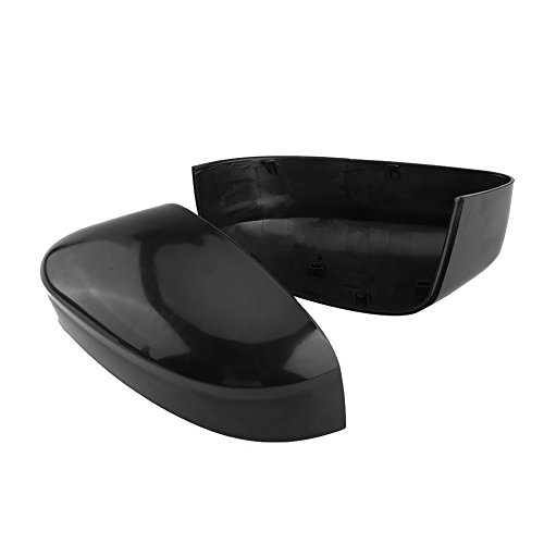 1 par de tapas para espejo retrovisor, cubiertas para espejos retrovisores laterales tapa negro brillante compatible con Ford Focus 2012 – 2016