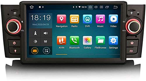 AEBDF Android 10.0 Navegación GPS para FIAT Punto Linea, Pantalla Táctil de Radio Estéreo de 7 Pulgadas, Reproductor Multimedia Sat Multimedia Video Receptor SWC Vista Posterior Cámara