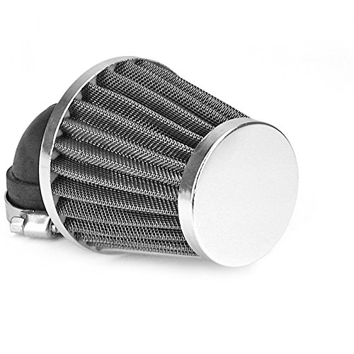 Air Filter TNT Steel Chrome Angled 90 Degree Connection 28/35 mm