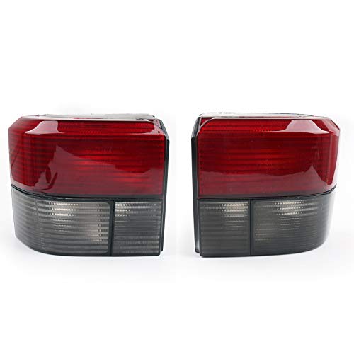 Artudatech Juego de faros traseros traseros para coche, par de faros traseros rojos, para V W Transporter T4, Caravelle T4 1991-2003, sin bombillas.