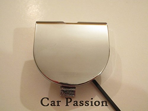 Car Passion - Tapa protectora de gancho trasero de remolque con acabado cromado para Fiat 500