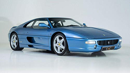 CHANGJIU- Kit De Pintura De Diamante Por Número Para Adultos,Diy 5D Completo Taladro Arte- Póster 1994 F355 Blue Auto Car -Relajación Y Decoración De Paredes(40 * 60Cm)