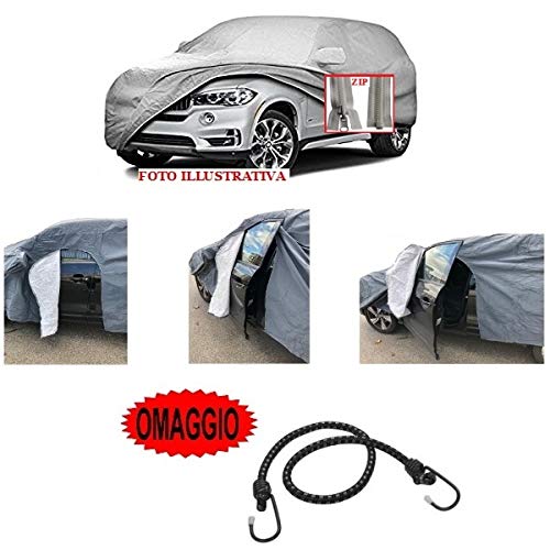 Compatible con Ford Focus 1.0 EcoBoost 125CV SES SW Tit.Bus. Funda para Coche con Cremallera Lateral Cobertura Lluvia DE Felpato para Coche ANTIHIELO ARAÑAZOS TAMAÑO L 485X195X185CM