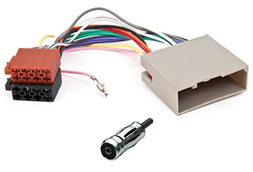 Conector adaptator ISO y Antenna autorradio para Ford Fiesta Fusion, Land Rover Freelander Conector adaptator ISO y Antenna autorradio para Ford Fiesta Fusion, Land Rover Freelander