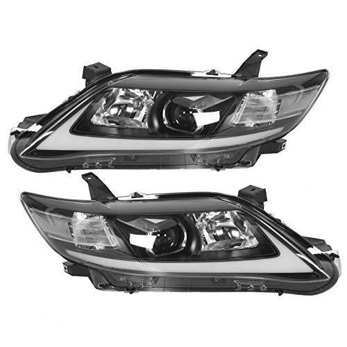 Conjunto de faros delanteros Par de proyectores Faros delanteros dinámicos DRL Lente transparente para Camry XV40 Facelift 2010-2011 LHD Carcasa negra Proyector Faros delanteros Lámparas de señal Conjunto de faros delanteros Par de proyectores Faros delanteros dinámicos DRL Lente transparente para Camry XV40 Facelift 2010-2011 LHD Carcasa negra Proyector Faros delanteros Lámparas de señal