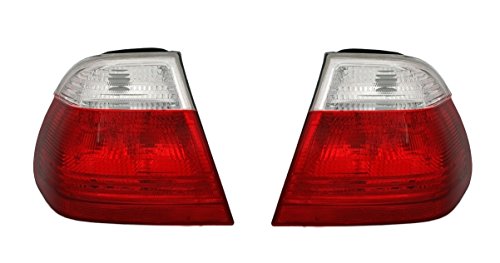 DEPO Juego de faros traseros en rojo y blanco, piezas exteriores izquierda + derecha