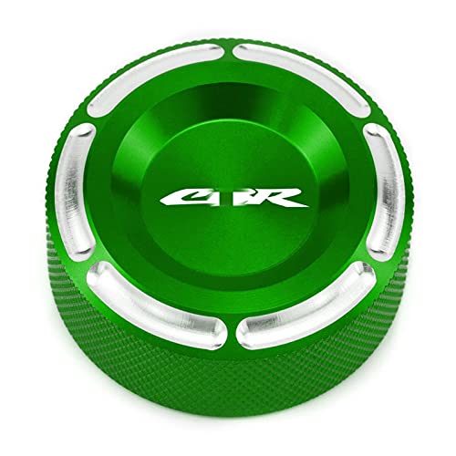 Depósito de Fluido para Hon-da CBR1000RR/ABS/Repsol 2008-2015 Líquido De Filtro De Motocicleta Cilindro Maestro De Freno Trasero Tapa De Depósito De Aceite Tapa (Color : Verde, Size : Logo)