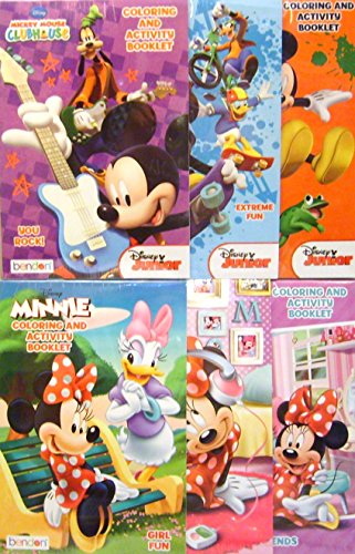 Disney Minnie and Mickey Mouse Clubhouse para colorear y actividades, folletos de chica divertida y tú rock (paquete de 2)