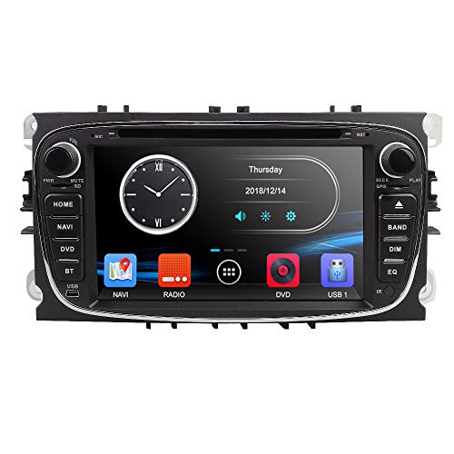 Doble DIN Radio 17.8cm Reproductor de DVD para Auto GPS Navi Autoradio Bluetooth Cámara para Ford Mondeo Focus S-MAX