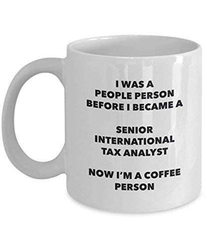 Eli231Abe Senior International Tax Analyst - Taza de café para personas con diseño de analistas fiscales