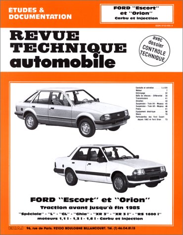 E.T.A.I - Revue Technique Automobile 410.3 - FORD ESCORT III - 1980 à 1986