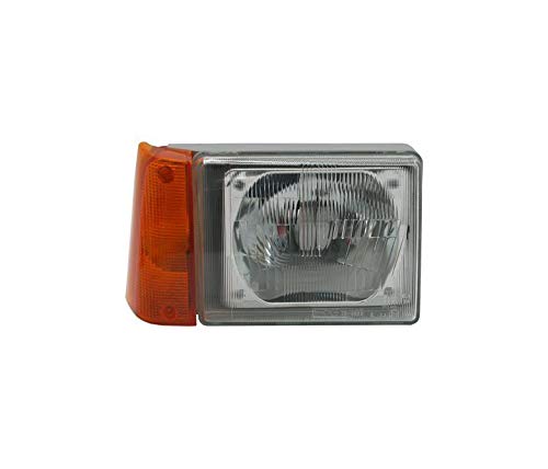 Faro derecho compatible con Fiat Panda 1986 1987 1988 1989 1990 - VP1321P faro delantero delantero del coche faro delantero lámpara LHD amarillo