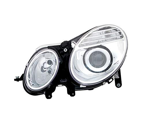 Faros VP885L Faro izquierdo faro delantero lado del conductor Asamblea proyector luz delantera lámpara de coche cromo LHD compatible con Mercedes-Benz Clase E W211 S211 2006 2007 2008 2009