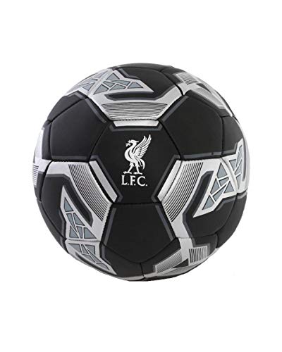 FC Liverpool Balón de fútbol (5), color negro y plateado