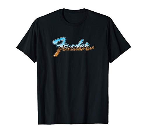 Fender Chrome Logo Camiseta