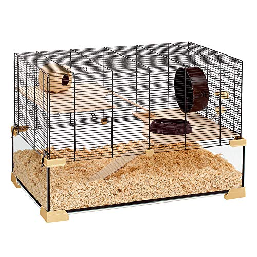 Ferplast Jaula para Hámsteres y Ratoncillos Karat 80 Pequeños Roedores, Dos Pisos con Accesorios, de Vidrio y Alambre Ferplast Jaula para Hámsteres y Ratoncillos Karat 80 Pequeños Roedores, Dos Pisos con Accesorios, de Vidrio y Alambre
