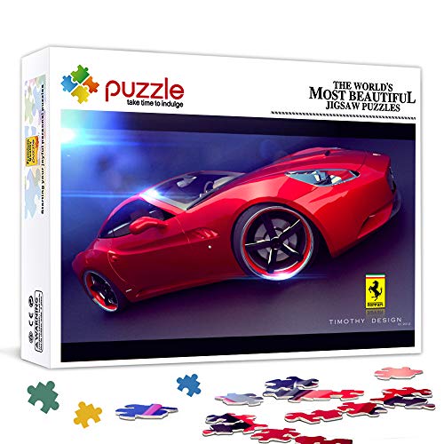 Ferrari California Supercar Juego de rompecabezas de 500 piezas Juguetes interesantes Regalo personalizado Juego de rompecabezas familiar 52x38cm