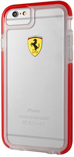 Ferrari FECI017 - Funda TPU para Apple iPhone 6/6s, Color Rojo Transparente