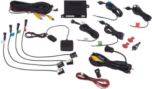 FK Automotive FKPS01003 - Asistente de Aparcamiento (Control PCD Trasero con 4 sensores Traseros, cámara Trasera para conexión al Monitor (no Incluido) y señal acústica)