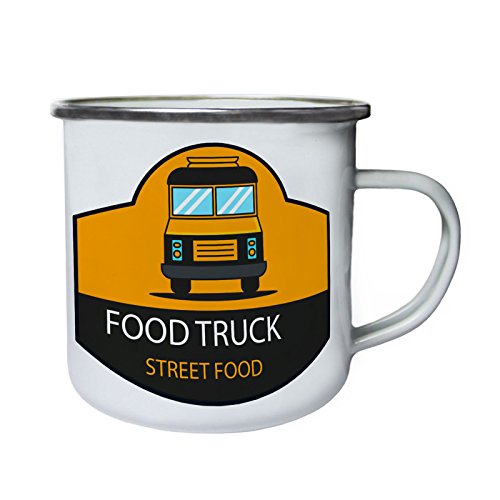 Food Street Truck Retro, lata, taza del esmalte 10oz/280ml r332e
