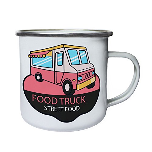 Food Street Truck Retro, lata, taza del esmalte 10oz/280ml r335e