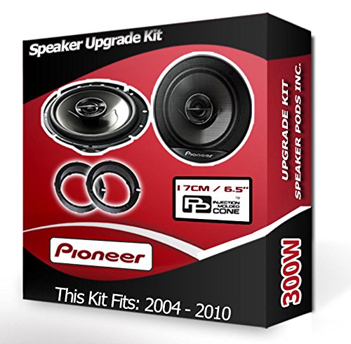 Ford Focus Pioneer altavoces para puerta trasera de coche altavoces + aros adaptadores, 240 W Ford Focus Pioneer altavoces para puerta trasera de coche altavoces + aros adaptadores, 240 W