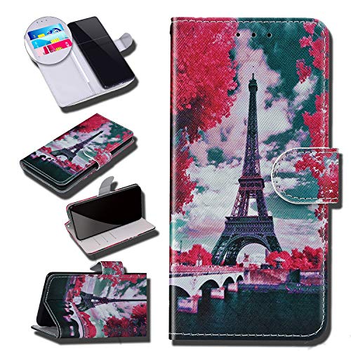 Funda Compatible con Samsung Galaxy J5 2016 Cuerda Carcasa Cuero Dibujos Patrón PU Suave Flip Folio Funda Billetera Tarjeta Soporte Plegable Cierre Magnético Piel Protectora Case,Puente La Torre