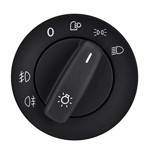 GAOLE Accesorios para el interruptor de la luz de faros de los accesorios para el interruptor de la luz delantero Accesorios de la luz del coche de la cabeza para VW Volkswagen Golf 5 6 Caddy Jetta To