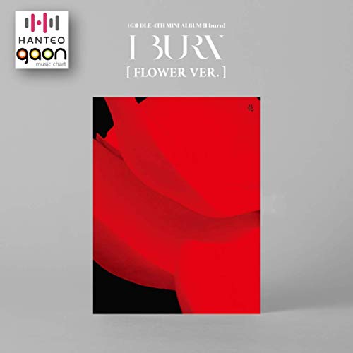 (G)I-DLE - I Burn [Flower ver.] (4th Mini Album) [Pre Order] CD+Booklet+Folded Poster+Others with Tracking, Extra Decorative Stickers, Photocards