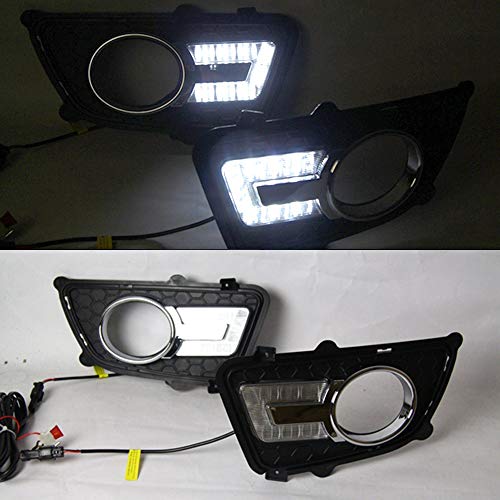 HAIHAOYF 1 Pare LED DRL Luces de Funcionamiento Diurna luz de la luz del día, Compatible con Kia Sportage 2008-2013 (Color : White)