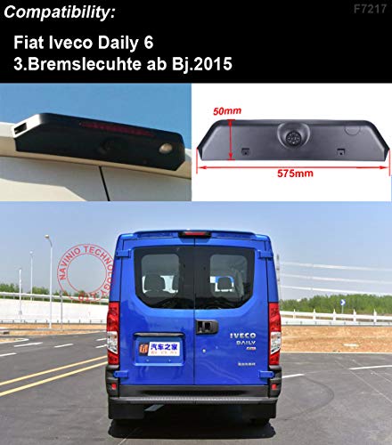 HDMEU Lámpara de freno para coche con montaje superior en el techo, luz de freno para cámara de visión trasera para Fiat Iveco Daily 6 3.Bremslecuhte ab Bj.2015