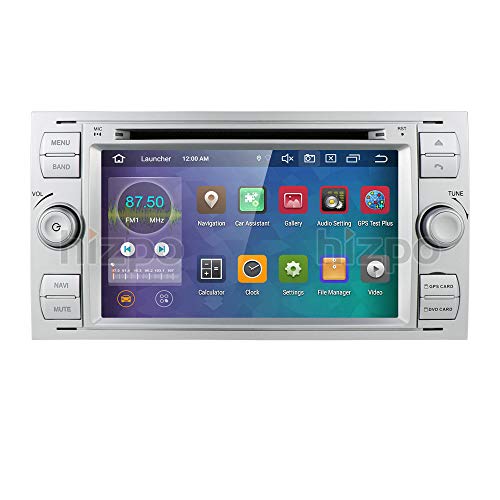 hizpo Unidad de Radio para Coche con Android 10 para Ford Focus Mondeo S-MAX C-MAX Galaxy con Soporte GPS, Pantalla de navegación, 4 G, WiFi, OBD2, Dab y Radio SWC DVD, Color Plateado hizpo Unidad de Radio para Coche con Android 10 para Ford Focus Mondeo S-MAX C-MAX Galaxy con Soporte GPS, Pantalla de navegación, 4 G, WiFi, OBD2, Dab y Radio SWC DVD, Color Plateado