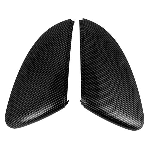 Hlyjoon 2Pcs Cubierta Protectora del Espejo Retrovisor del Coche Lateral Izquierdo y Derecho Negro Cubierta de la Tapa del Espejo Retrovisor Lateral de Estilo de Fibra de Carbono para MK7 2016 2017