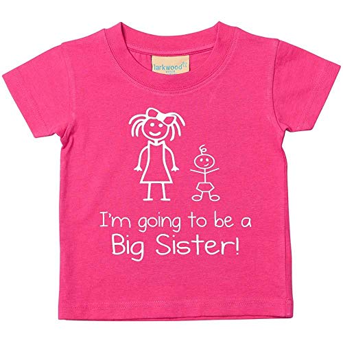 I'm Gehe to Be A Big Sister - Camiseta para bebé (disponible en las tallas de 0-6 meses hasta 14-15 años), color rosa Rosa. 2-3 Años I'm Gehe to Be A Big Sister - Camiseta para bebé (disponible en las tallas de 0-6 meses hasta 14-15 años), color rosa Rosa. 2-3 Años