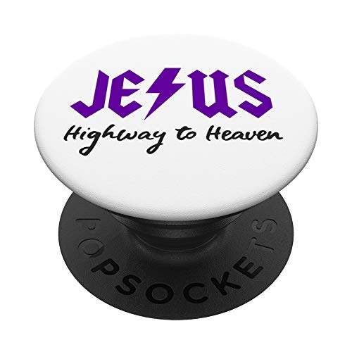 Jesús Carretera al cielo diciendo / Fe cristiana religiosa PopSockets Agarre y Soporte para Teléfonos y Tabletas