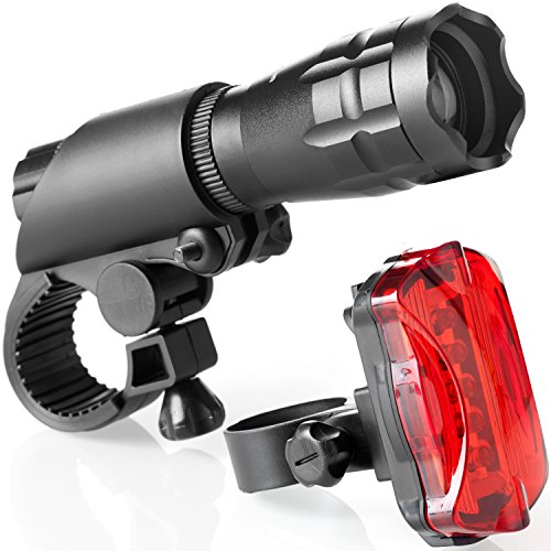 Juego de Luces para Bicicleta - Luces LED Súper Brillantes para su Bicicleta - Fácil Montaje del Faro Delantero y la luz Trasera con Sistema de Liberación Rápida - Mejor Iluminación Frontal y Trasera - Se Adapta a Todas las Bicicletas - 200 lúmenes Juego de Luces para Bicicleta - Luces LED Súper Brillantes para su Bicicleta - Fácil Montaje del Faro Delantero y la luz Trasera con Sistema de Liberación Rápida - Mejor Iluminación Frontal y Trasera - Se Adapta a Todas las Bicicletas - 200 lúmenes