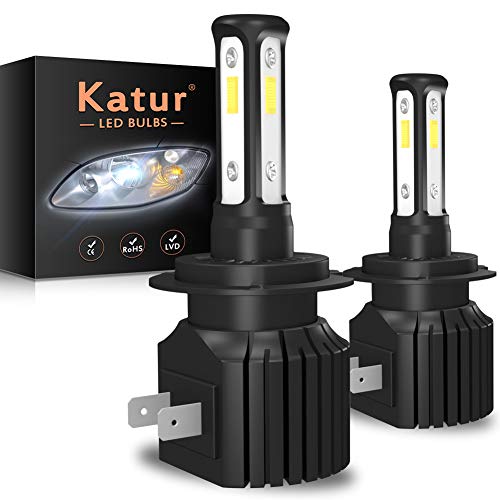 KATUR H7 Luz antiniebla LED de 3 Lados Shinning 3570 Chips Canbus 100W 3000 LM Reemplace para Conducir Luces de circulación diurnas DRL o Luces antiniebla, 6000K Xenon White-2 años de garantía