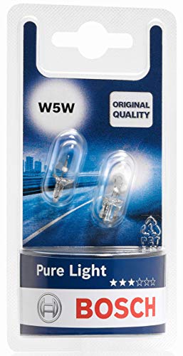 Lámparas Bosch para vehículos Pure Light W5W 12V 5W W2 1x9, 5d (Lámpara x2)