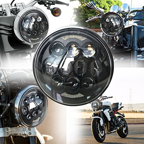LED 80W faro de 5.75 pulgadas luz de moto lámpara del moto 5.75 pulgadas Angel Eyes los Ojos del ángel con DRL luz de carretera luz de cruce para Harley Davidson harley davidson
