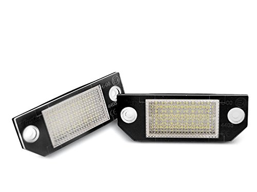 Luces LED de licencia compatibles con Ford Focus Mk2 Saloon Hatchback 2004 2005 2006 2007 2008 BR-2082 luces traseras de matrícula