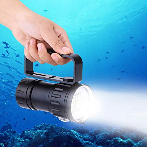 Luz de buceo 80M, Linterna LED para video submarino Luz de relleno de alta potencia Impermeable IPX8 iluminación para fotografía